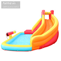 Château gonflable géant pour hamburger et frites avec toboggan pour enfants pour jouer quantité minimale de commande monobloc à vendre