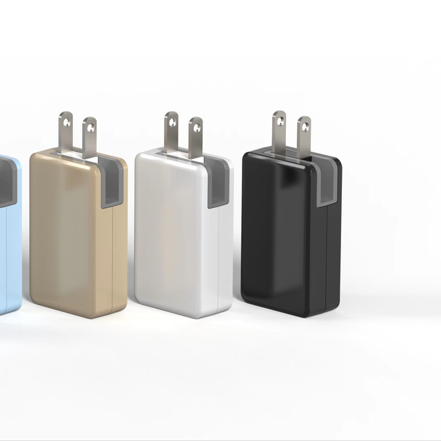30W Foldable Plug Dual USB C Charger, Ultra Thin Travel Wall Charger, Compact Power Adapter with Foldable