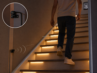 Veilleuse de salle de bain avec détecteur de mouvement PIR, interrupteur 12V/24V encastré, contrôle d'éclairage LED 13mm, garantie 3 ans N38B-23