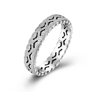 Trendy Korean style popular fashion pearl sand <b>titanium</b> steel <b>ring</b> for women, suitable for everyday commuting and understated lu - Product Image 5