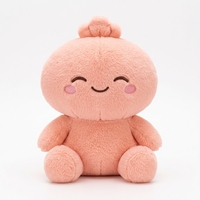 Ensemble de poupées en peluche HUGMEI couleur macaron, quatre pièces, douces et mignonnes, assises, environ 25 cm, OEM ODM personnalisé