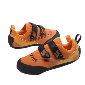 Zapatos de Senderismo Unisex Naranja Sintético con Cierres de Velcro Negros, Punta Cerrada, Suela de Goma, para Todas las Estaciones, Uso en Exteriores - Product Image 5