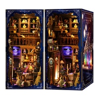 Maison écologique Miniature En Kit Book Nooks House MDF Materials Diy Miniature House Kit Greenhouse Book Nook Kit