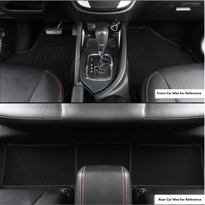 Negro un juego <span class=keywords><strong>de</strong></span> 4 alfombrillas <span class=keywords><strong>de</strong></span> goma resistentes antideslizantes delanteras y traseras, para conductores y pasajeros para coches, SUV, furgonetas y camiones - Product Image 5