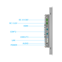10.4 12.1 15 17 19 inç IP65 su geçirmez 10 puan kapasitif dokunmatik ekran monitörler COM RJ45 taşınabilir sağlam endüstriyel Panel Pc