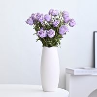 Vase de table en céramique moderne en gros avec ensemble de fleurs artificielles pour la décoration intérieure
