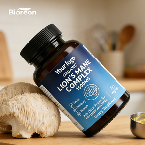 Cápsulas Orgânicas de Cogumelo Lion's Mane para Saúde Cerebral, Suporte Cognitivo, Foco, Melhora da Memória e Benefícios Nootrópicos - Product Image 2