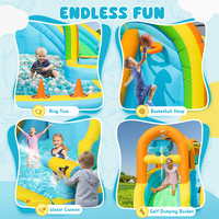 Château gonflable personnalisé FBSPORT, grand parc aquatique gonflable, aire de jeux extérieure pour enfants, château gonflable