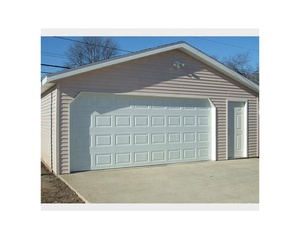 Portes de garage sectionnelles en acier de haute qualité de style moderne pour villas, surface finie, filet en fibre de verre - Product Image 6