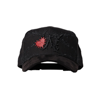 Gorra de Béisbol Negra 100% Nueva y Original con Bordado de Barbas, 5 Paneles, Rayas Étnicas, Gorras Personalizadas con Diseño de Barbas