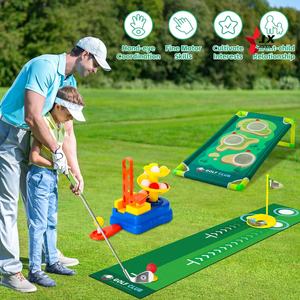 2025 tendance Sport de plein air jouets <span class=keywords><strong>Mini</strong></span> Club de <span class=keywords><strong>Golf</strong></span> ensemble jeux mettre tapis automatique <span class=keywords><strong>Golf</strong></span> tangage Machine enfants <span class=keywords><strong>Golf</strong></span> jouet avec boule lumineuse - Product Image 2