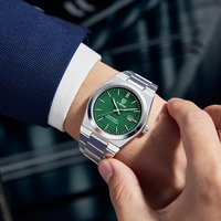Montre unique pour homme en argent, bracelet en quartz, calendrier lumineux, simple, décontractée, montre exclusive pour homme en acier inoxydable