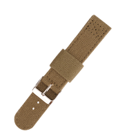 Bracelet de montre personnalisé en toile noire, boucle de haute qualité de 18mm pour bracelet de montre à Sublimation, vente en gros
