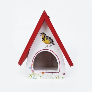 Conception personnalisée Maison d'oiseau en bois coloré écologique Nichoir suspendu Nid d'oiseau Nichoir en bois pour la décoration extérieure du jardin Patio - Product Image 2