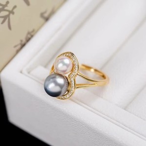 Bague en argent S925 10582DIY avec support vide pour plusieurs perles de 5-6 mm, ensemble de bijoux en argent, accessoire avec anneaux en perles - Product Image 3