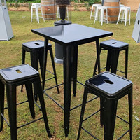 Table Torix de Pub Commercial avec dessus en métal, table de bar en métal d'extérieur