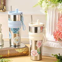 Gobelet en titane pur de grande capacité 710 ml, à double paroi, isolé sous vide, tasse à café de voyage, bouteille d'eau en titane portable pour l'extérieur