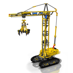 Grúa Torre Móvil Serie Ingeniería, Control Remoto Eléctrico por APP, Modelo de Bloques de Construcción, Juguete 17059 - Product Image 1