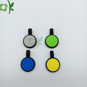 OKSILICONE Silikon Haustier ID Name Mini Kreis Form Tags Haustier Halsband Hunde marke Solid für Hunde Katzen Silikon Haken Qr Code Haustier Silikon - Product Image 6