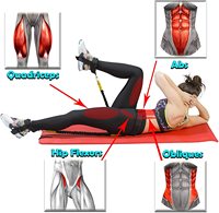 Bandes de résistance avec ceinture ajustable, bandes pour les chevilles, le yoga, l'entraînement personnel et les exercices pour femmes