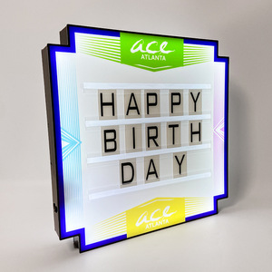 Illuminated Handheld Sign Rectangle <b>LED</b> <b>Light</b> <b>Box</b> Text Display Cheering Props for Bars KTVs - Product Image 4