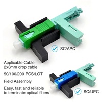 Venta caliente FTTH Fibra Óptica Conector rápido APC UPC Conector de cable