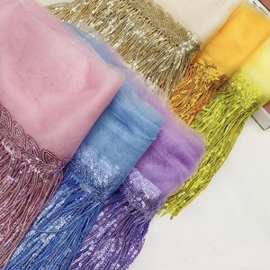 20 cm lentejuelas borla encaje 20 cm hoja fila colgante barba vestido <span class=keywords><strong>de</strong></span> baile latino accesorios decoración Chainette Trim adornos flecos - Product Image 5