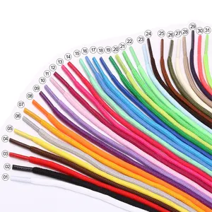 Shoelace Shoelaces HF Custom 29 Colors Black White Yellow Red Orange Round Shoelace For Sneakers