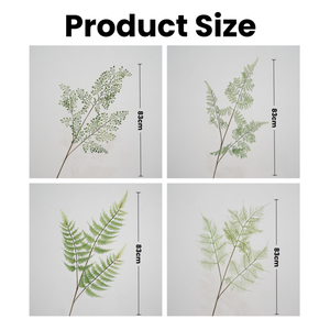 Plantes artificielles en feuilles vertes de fougère à tige floquée en soie de haute qualité personnalisées pour les arrangements floraux, la décoration de mariage et de la maison - Product Image 2