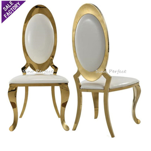 2025 Gold <b>White</b> Oval Back Stainless Steel Hotel Banquet Wedding Event Supplies <b>Chair</b> <b>Dining</b> <b>Room</b> Furniture <b>Chair</b> - Product Image 6