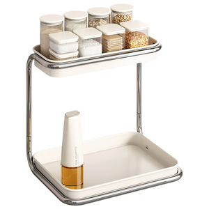 Condiment Rack 2 Tier Stackable Multi Layer Storage For Kitchen Spice Jar Organization L Size - Product Image 5