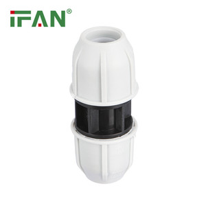 IFAN đen trắng Màu pn25 PE PP nén phù hợp khuỷu tay TEE ổ cắm 20-110mm HDPE Ống phù hợp - Product Image 2