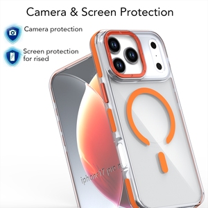 Bonbons couleur 17 16 15 <span class=keywords><strong>Pro</strong></span> <span class=keywords><strong>Max</strong></span> couverture magnétique TPU + PC étui de téléphone portable transparent avec objectif de caméra de protection pour <span class=keywords><strong>iPhone</strong></span> 17 Air - Product Image 3