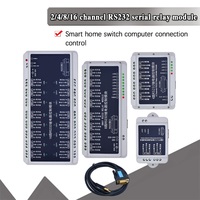 2/4/8/16 channel RS232 serial port relay module control board smart home switch computer connection control