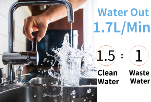 Undersink RO Ósmosis inversa sin tanque 600 <span class=keywords><strong>GPD</strong></span> TDS Suministro de monitoreo Filtro de agua alcalino mineral Sistemas de agua - Product Image 2
