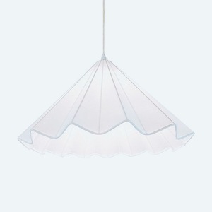 Nordic Style Umbrella Pendant <b>Light</b> White Fabric E27 Round Chandelier For Living Room <b>Dining</b> Room Hotel - Product Image 4