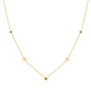 Collar con Colgante de Estrella de Plata de Ley 925 Chapado en Oro de 18K CANNER Gold Star para Mujer - Product Image 1