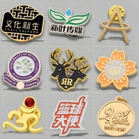 Broches personnalisées en alliage de zinc plaqué or, émail peint, badges métalliques, logo personnalisé, cadeau souvenir pour vêtements et sacs