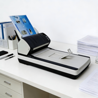 Escáner Dúplex Industrial Fujitsu Fi-7280 A4 de Alta Velocidad y Ligero, con Cama Plana y Alimentador Automático de Documentos (ADF) para Escaneo de Recibos