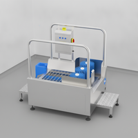 Machine automatique de nettoyage des semelles de chaussures avec brosses rotatives pour l'hygiène des entrées d'usine et la prévention de la contamination