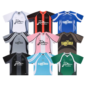 サッカーユニフォームセットルースフィットサッカージャージースポーツウェアビンテージサッカーシャツカスタムレトロスタイル - Product Image 1