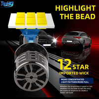 Phare LED RCHG 300W 9005 à faisceau lointain H11 et faisceau basse H7, 12V 6000K, Canbus, pour éclairage automobile, étanche IP67, Plug-and-Play