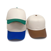 Gorras de Béisbol Deportivas Unisex con Logotipo Bordado en 3D Personalizado, Gorras de Béisbol de Algodón de Dos Tonos Estructuradas OEM