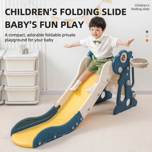 Toboggan en plastique personnalisable pour enfants avec panier de basket, jouet multifonctionnel pour l'intérieur et l'extérieur, idéal pour les tout-petits au quotidien - Product Image 1