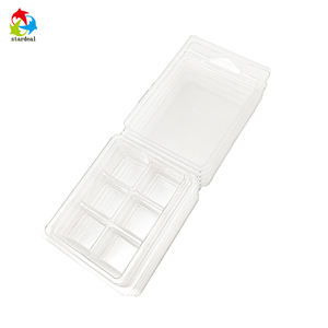 Custom Clear CPET 6 Cavity Large Recyclable <strong>Wax</strong> <strong>Melt</strong> Clam Shell Mold for Candle - Product Image 6