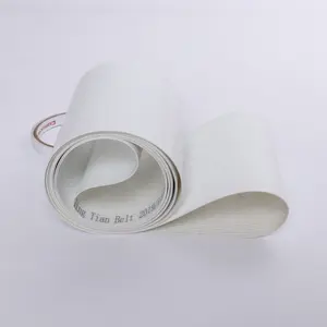 Dough Conveyor Belts White Food Grade Oil Resistant Pu Conveyor Belt For Dough Roller Belt Conveyor