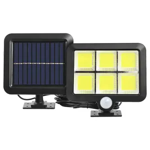 COB Solar Spotlight Bewegungs sensor Lampe Sonnen kollektoren Innen Außen beleuchtung Wall Street LED-Leuchten