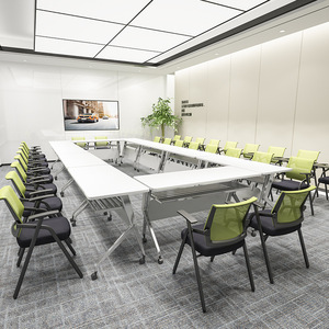 Conference Chair With Fixed Armrests 36Cm Backrest Stackable Foldable Meeting Training Chair - Product Image 4