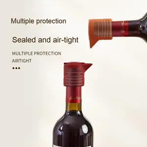 Wholesale Multi-Color Silicone <b>Wine</b> Bottle Cap for Cross-Border Hot-Selling Leak-Proof <b>Stopper</b> Vacuum Food-Grade Metal Seal - Product Image 1