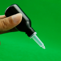 Flacon de colle anaérobie en plastique 10 ml LDPE, flacon compte-gouttes compressible avec bouchon à vis pour usage chimique et sérigraphie